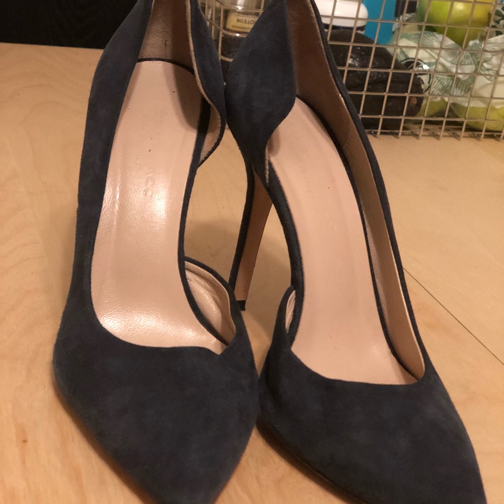 Club Monaco heels, Fatima, Navy Blue.